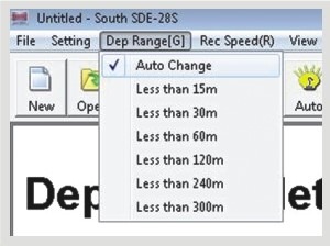 Auto change of depth range