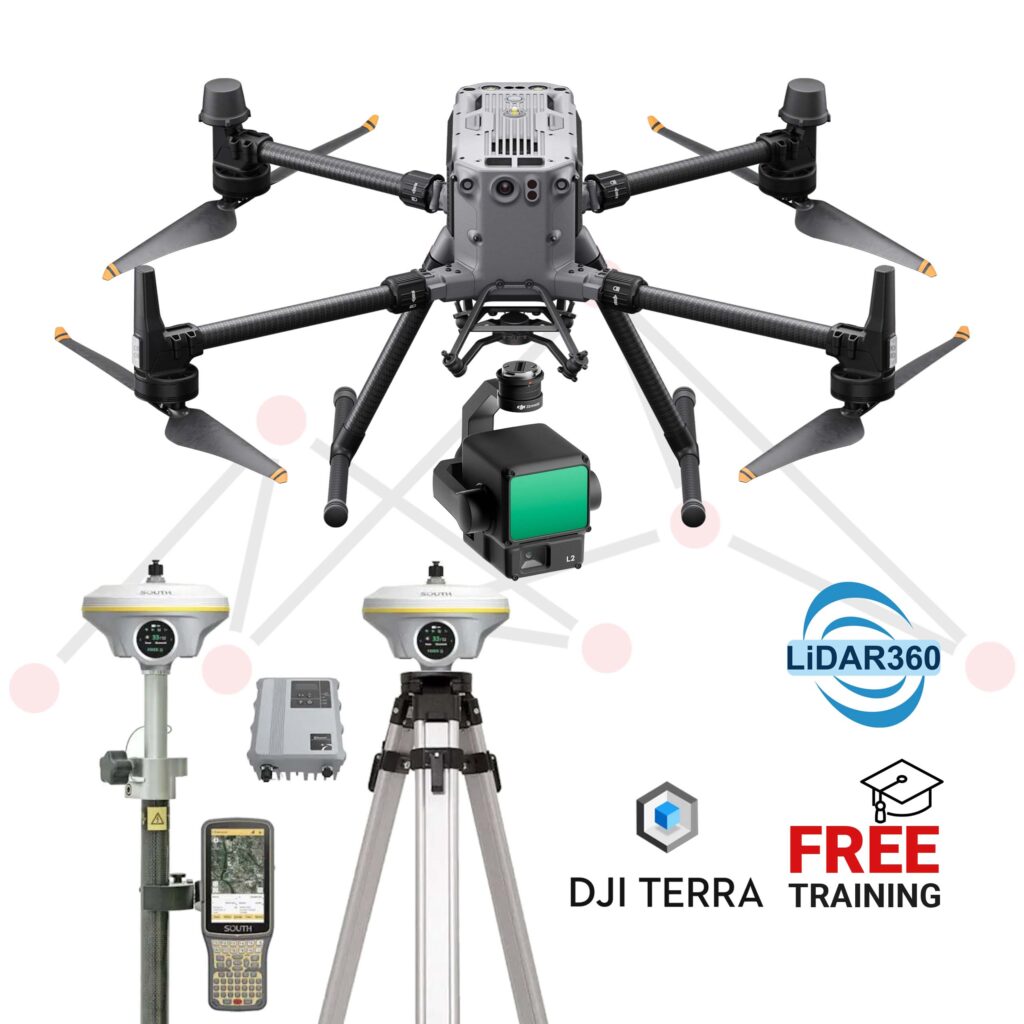 DJI Matrice 350 RTK with DJI L2 Aerial LiDAR and Ground Surveying Bundle using South GNSS