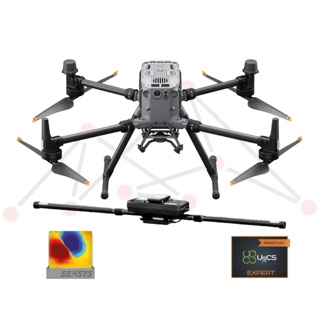 DJI Matrice 350 RTK Magnetometric Survey Package using SENSYS MagDrone R3