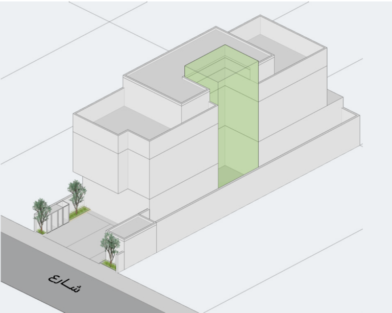 3D building model used for a building permit workflow in an Amana Riyadh project.